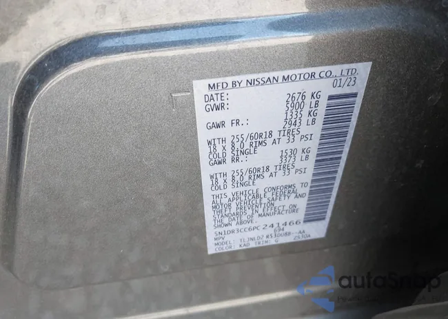 5N1DR3CC6PC241466: 42580785