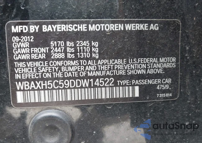 WBAXH5C59DDW14522: 42580923