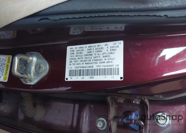 1HGCP2F89AA108938: 42581008