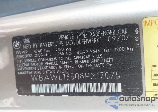 WBAWL13508PX17075: 42580087