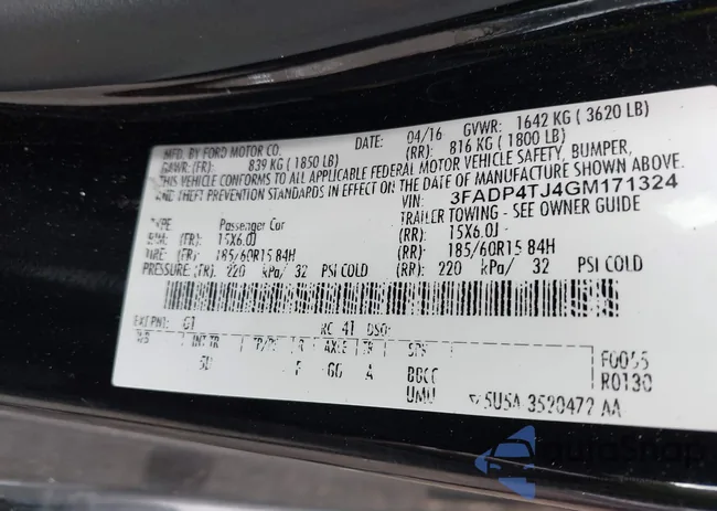 3FADP4TJ4GM171324: 42580374