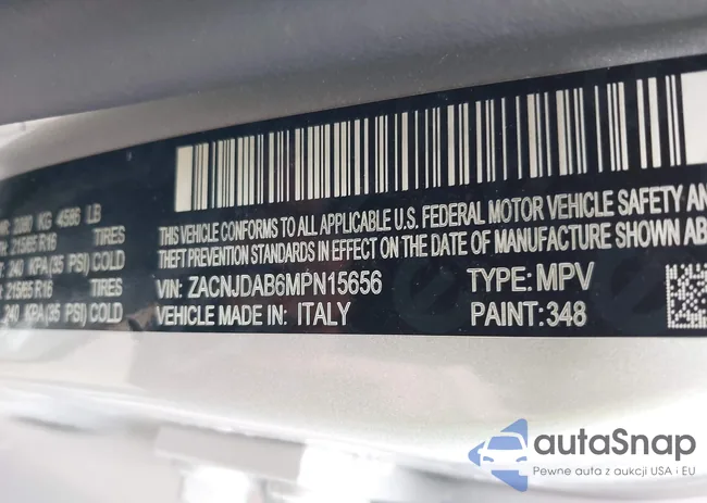 ZACNJDAB6MPN15656: 42581580