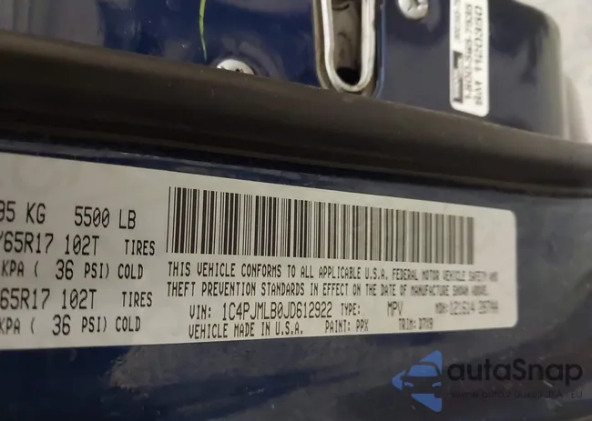 1C4PJMLB0JD612922: 42581594