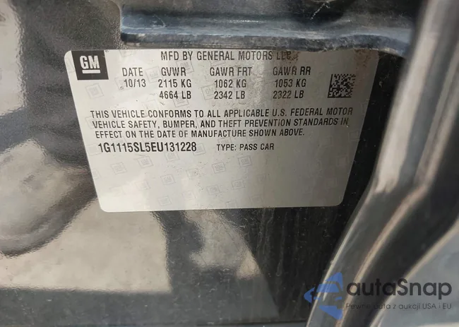 1G1115SL5EU131228: 42581612