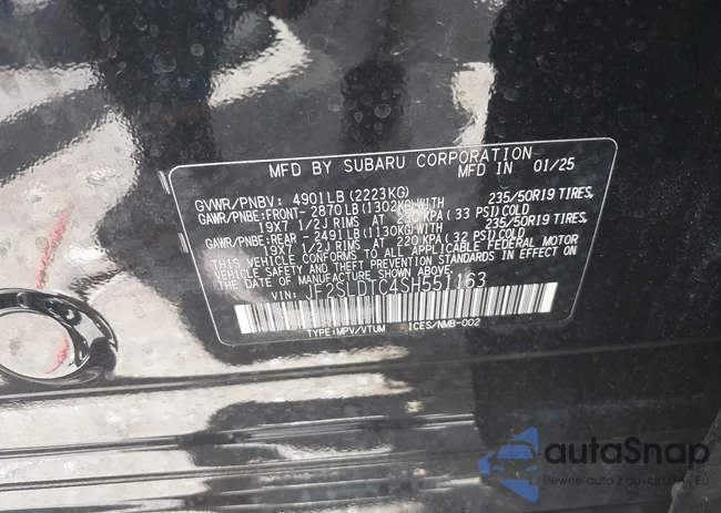 JF2SLDTC4SH551163: 42581687