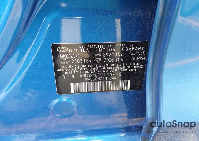 KMHD84LF0HU207649: 42581797