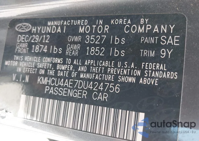 KMHCU4AE7DU424756: 42581903