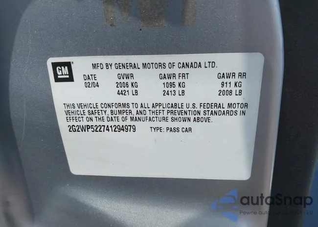 2G2WP522741294979: 42581936