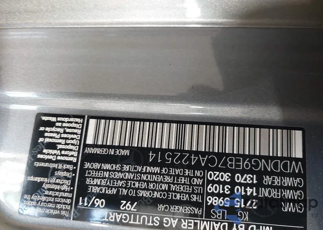 WDDNG9EB7CA422514: 42581139