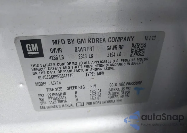 KL4CJCSB9EB641115: 42581144