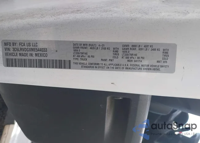 3C6LRVDGXME544033: 42581242