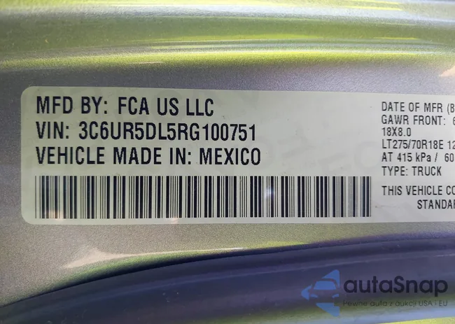 3C6UR5DL5RG100751: 42581273