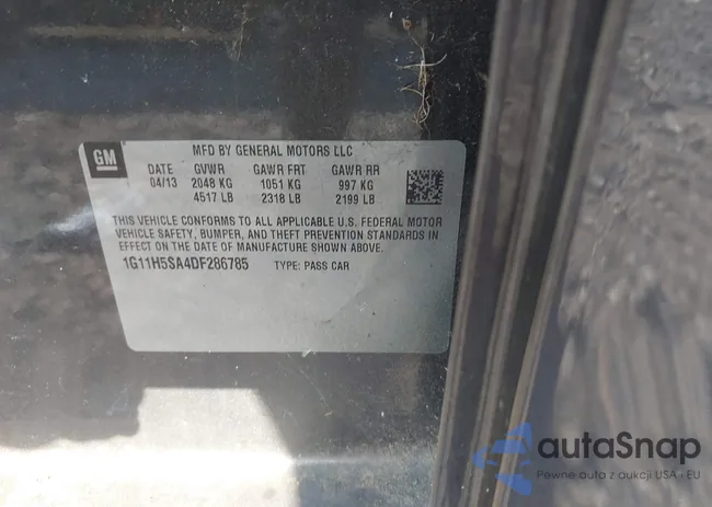 1G11H5SA4DF286785: 42581295