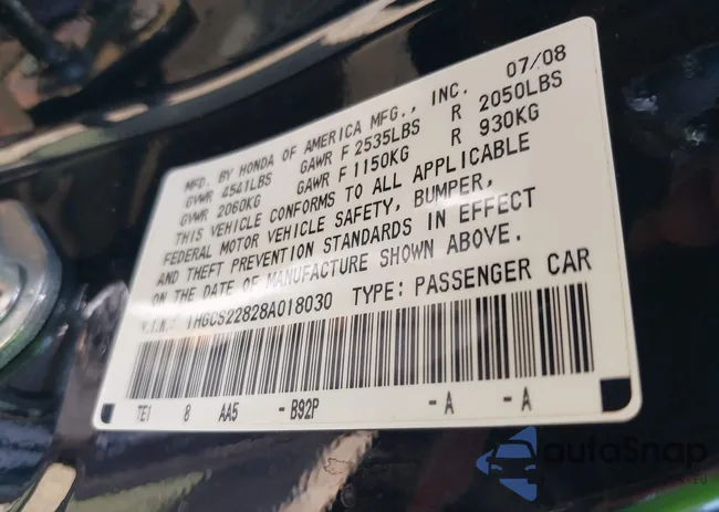 1HGCS22828A018030: 42581413