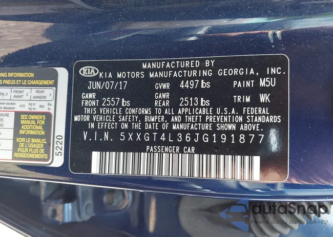 5XXGT4L36JG191877: 42581433