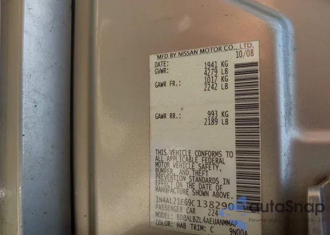 1N4AL21E69C138290: 42582507