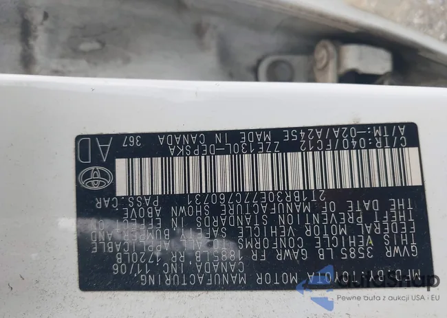 2T1BR30E77C760731: 42582604