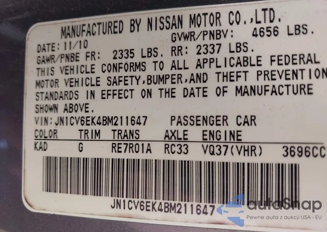 JN1CV6EK4BM211647: 42582928