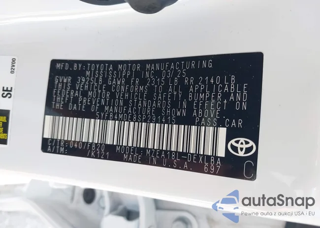 5YFB4MDE8SP291415: 42582932