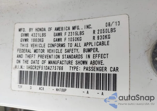 1HGCR2F51DA275766: 42583652