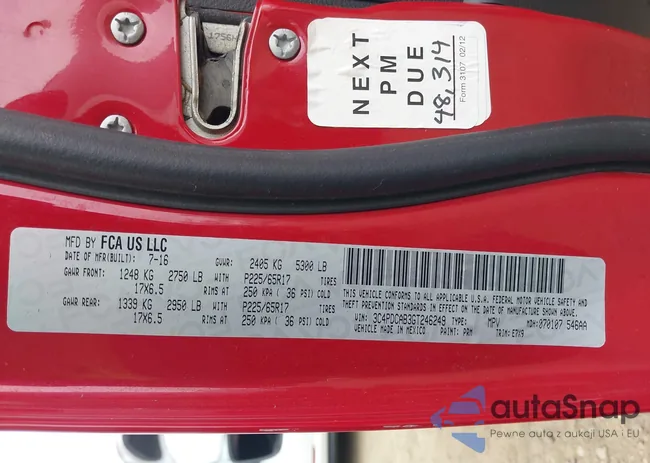 3C4PDCAB3GT246249: 42583668