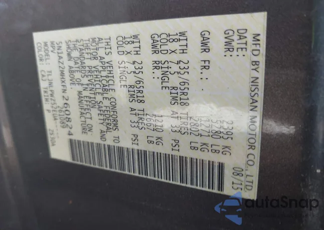 5N1AZ2MHXFN260824: 42583970