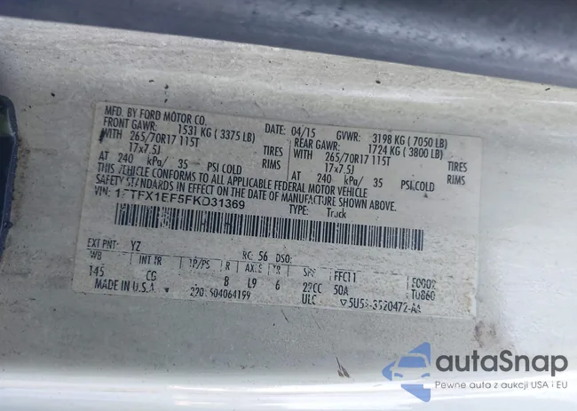 1FTFX1EF5FKD31369: 42584035