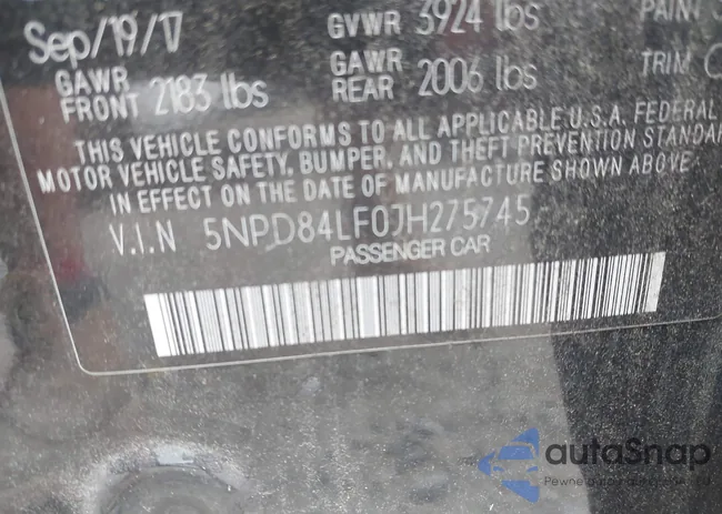 5NPD84LF0JH275745: 42584047