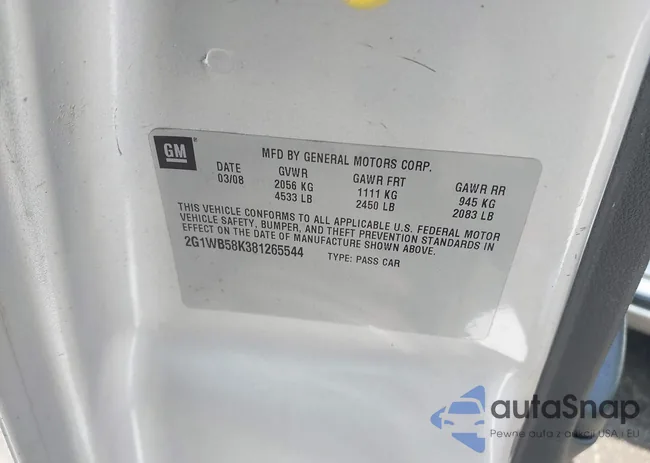 2G1WB58K381265544: 42584498