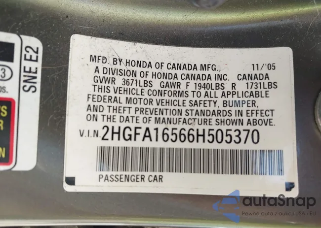 2HGFA16566H505370: 42584528