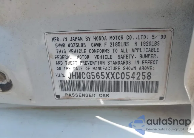 JHMCG565XXC054258: 42584676