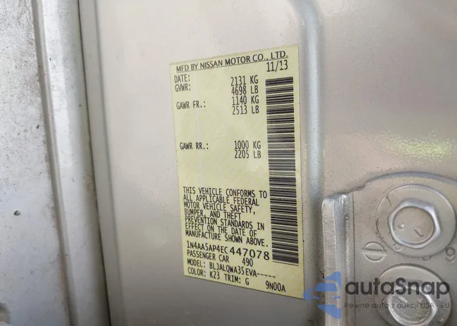 1N4AA5AP4EC447078: 42584744