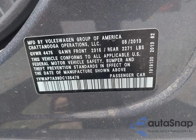 1VWAP7A39DC135478: 42584942