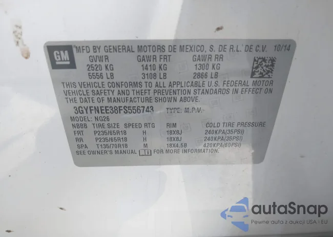 3GYFNEE38FS556743: 42584970