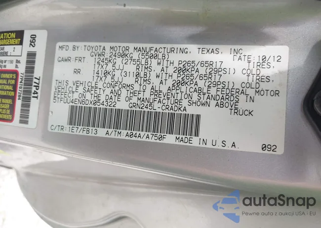 5TFUU4EN6DX054322: 42584972