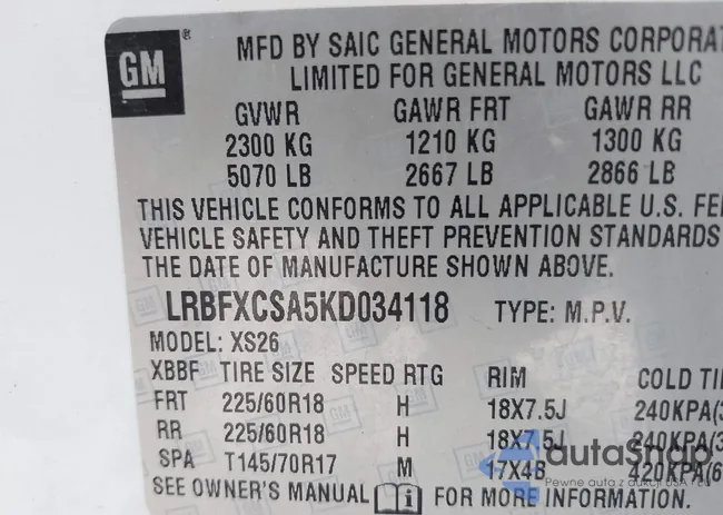 LRBFXCSA5KD034118: 42584219