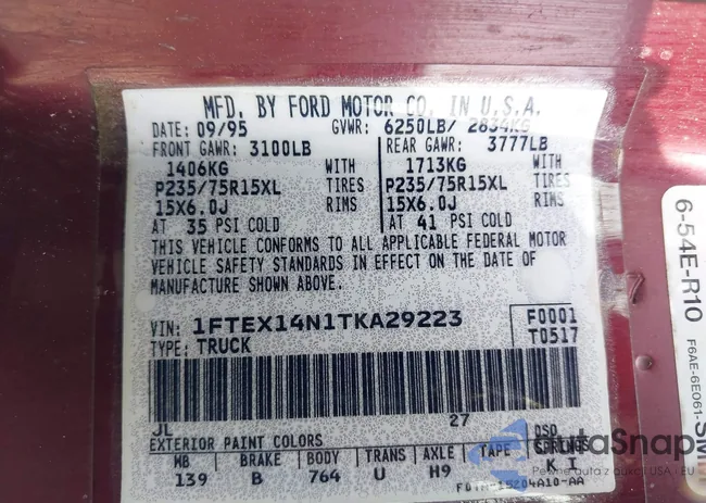 1FTEX14N1TKA29223: 42584324