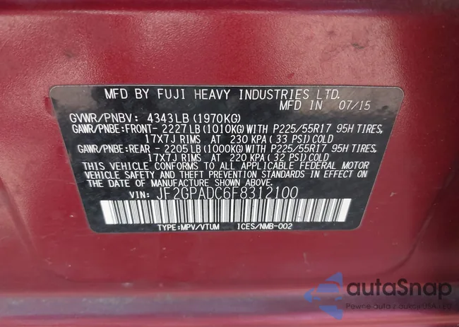 JF2GPADC6F8312100: 42584422