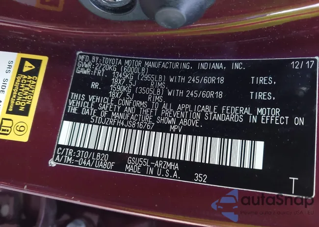 5TDJZRFH4JS816767: 42584468