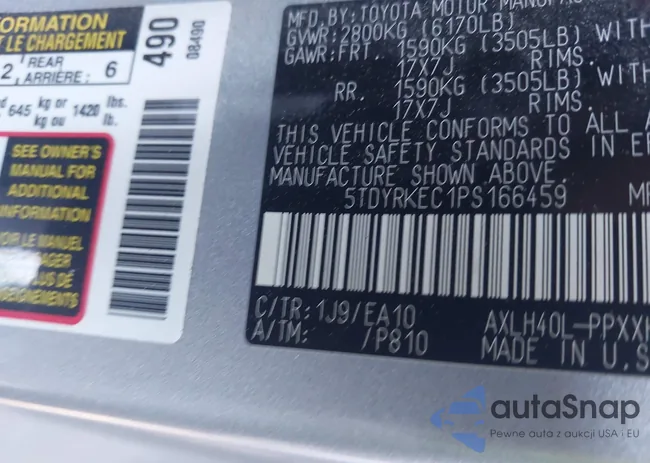 5TDYRKEC1PS166459: 42585608