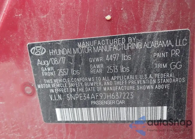 5NPE34AF9JH637223: 42585650