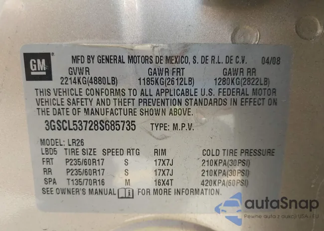 3GSCL53728S685735: 42585672