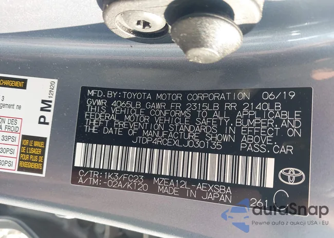 JTDP4RCEXLJ030135: 42585792