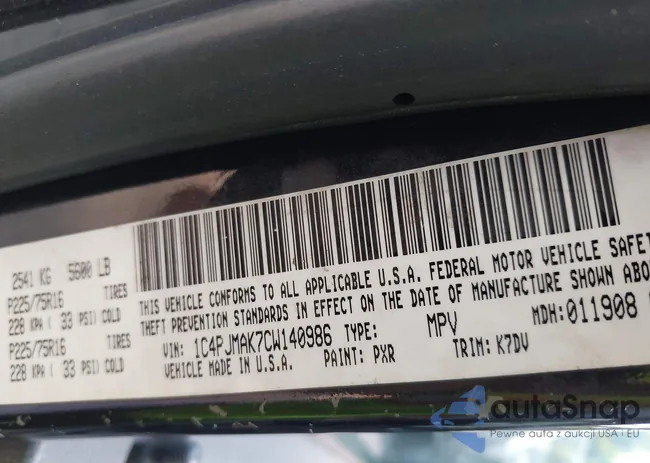 1C4PJMAK7CW140986: 42585149