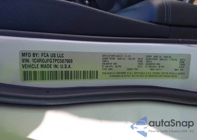 1C4RDJFG7PC587909: 42585209