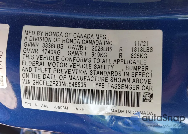 2HGFE2F29NH553797: 42586596