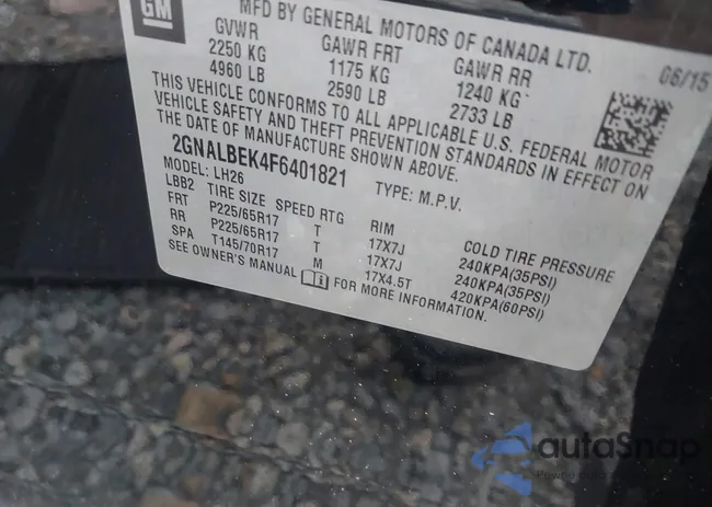 2GNALBEK4F6401821: 42586714