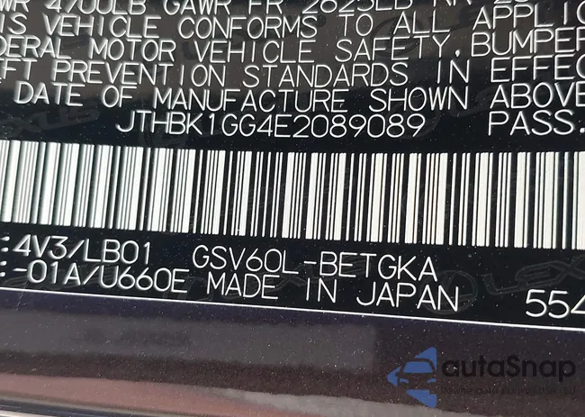 JTHBK1GG4E2089089: 42586776