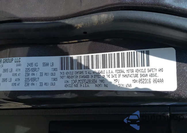 1C4PJMCS7EW281654: 42586880