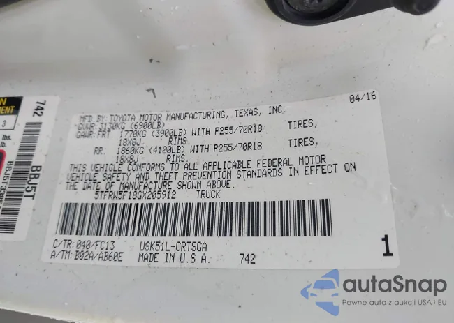 5TFRW5F18GX205912: 42586914